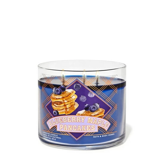 Bath & Body Works Blueberry Maple Pancakes Blueberry Maple Pancakes 3 Wick Candle 411g 4 Bath & Body Works Blueberry Maple Pancakes Blueberry Maple Pancakes 3 Wick Candle 411g - Image 2