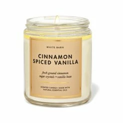 Bath & Body Works Cinnamon Spiced Vanilla Single Wick Candle 7oz/198g
