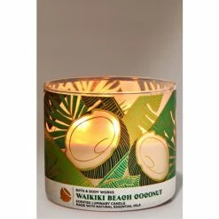Bath & Body Works Waikiki Beach Coconut 3-Wick Candle 411 G