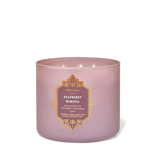 Bath & Body Works Raspberry Mimosa Raspberry Mimosa 3 Wick Candle 411g 4 Bath & Body Works Raspberry Mimosa Raspberry Mimosa 3 Wick Candle 411g - Image 2