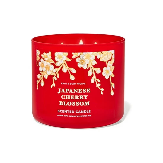 Bath & Body Works Japanese Cherry Blossom 3 Wick Candle 4 Bath & Body Works Japanese Cherry Blossom 3 Wick Candle - Image 2