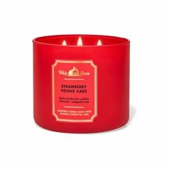 Bath & Body Works Strawberry Pound Cake Strawberry Pound Cake 3-Wick Scented Candle 411 G