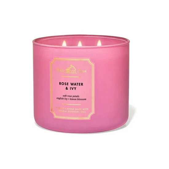 Bath & Body Works Rosewater And Ivy Rose Water & Ivy 3 Wick Scented Candle 411g 4 Bath & Body Works Rosewater And Ivy Rose Water & Ivy 3 Wick Scented Candle 411g - Image 2