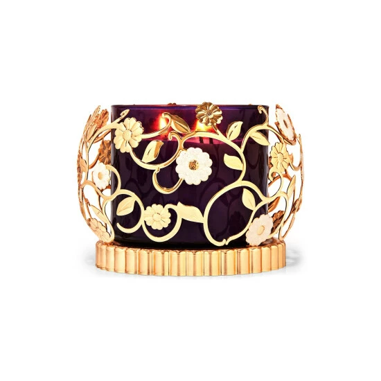 Bath & Body Works Flower Vines 3-Wick Candle Holder 3 Bath & Body Works Flower Vines 3-Wick Candle Holder