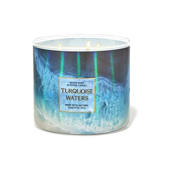 Bath & Body Works Turquoise Waters 3 Wick Candle 4 Bath & Body Works Turquoise Waters 3 Wick Candle - Image 2