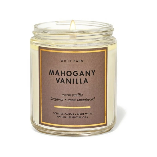 Bath & Body Works Mahogany Vanilla Single Wick Candle 7oz/198g 4 Bath & Body Works Mahogany Vanilla Single Wick Candle 7oz/198g - Image 2