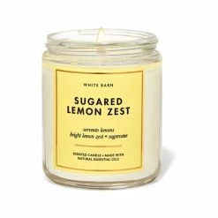 Bath & Body Works Sugared Lemon Zest Sugared Lemon Zest Single Wick Candle7 Oz / 198 G -Bath & Body Works Shop unnamed file 436