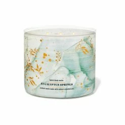 Bath & Body Works Clear Eucalyptus Springs 3Wick Candle