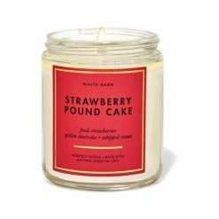 Bath & Body Works Strawberry Poundcake Strawberry Pound Cake Single Wick Candle 7 Oz / 198 G -Bath & Body Works Shop unnamed file 454