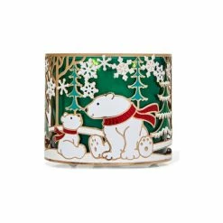 Bath & Body Works Poloar Bear Polar Bear Scene 3Wick Candle Holder
