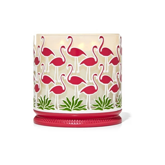 Bath & Body Works Flamingo Flock 3-Wick Candle Holder 4 Bath & Body Works Flamingo Flock 3-Wick Candle Holder - Image 2