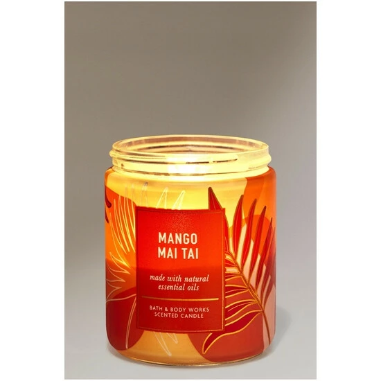 Bath & Body Works Mango Mai Tai Single Wick Candle 198 G 4 Bath & Body Works Mango Mai Tai Single Wick Candle 198 G - Image 2