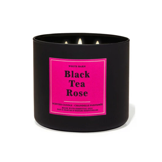 Bath & Body Works Black Tea Rose Black Tea Rose 3-Wick Scented Candle 411 G 3 Bath & Body Works Black Tea Rose Black Tea Rose 3-Wick Scented Candle 411 G