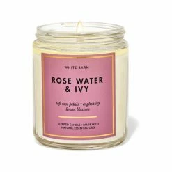 Bath & Body Works Rose Water And Ivy Rosewater And Ivy Single Wick Candle 7oz / 198g