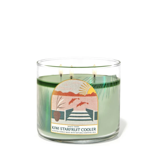 Bath & Body Works Kiwi Starfruit Cooler Kiwi Starfruit Cooler 3Wick Scented Candle 411g 3 Bath & Body Works Kiwi Starfruit Cooler Kiwi Starfruit Cooler 3Wick Scented Candle 411g
