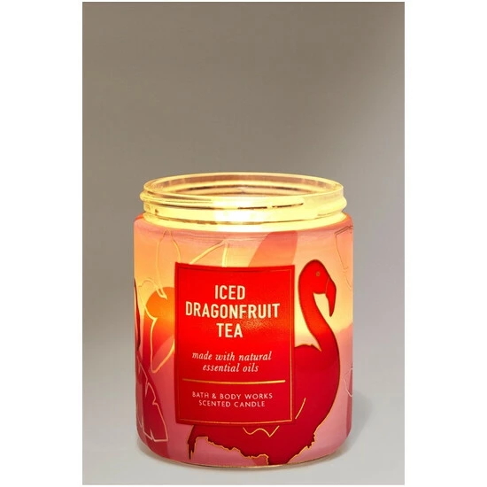 Bath & Body Works Iced Dragonfruit Tea Single Wick Candle 198 G 4 Bath & Body Works Iced Dragonfruit Tea Single Wick Candle 198 G - Image 2