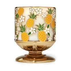 Bath & Body Works Pineapples & Plumeria Pedestal 3-Wick Candle Holder