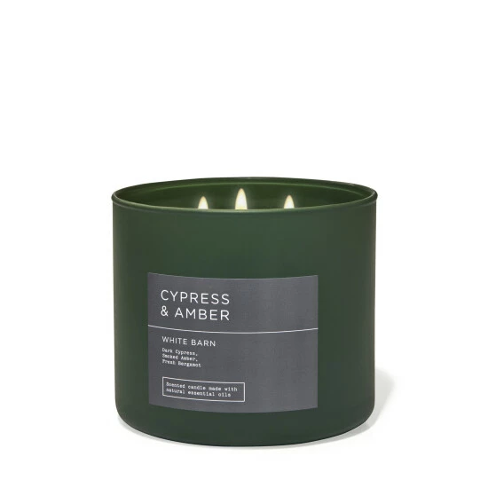 Bath & Body Works Cypress And Amber Cypress And Amber 3 Wick Candle 411g 3 Bath & Body Works Cypress And Amber Cypress And Amber 3 Wick Candle 411g