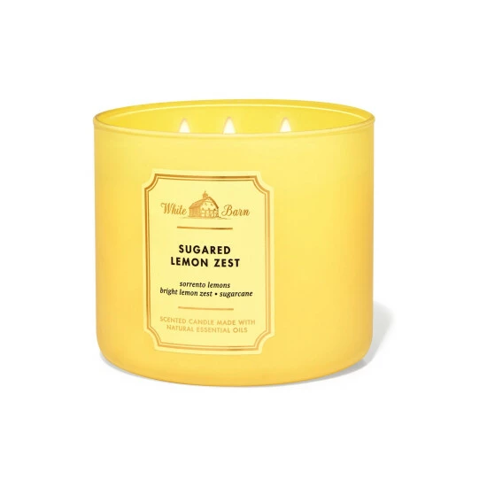 Bath & Body Works Sugared LemonZest Sugared Lemon Zest 3 Wick Scented Candle 411g 3 Bath & Body Works Sugared LemonZest Sugared Lemon Zest 3 Wick Scented Candle 411g