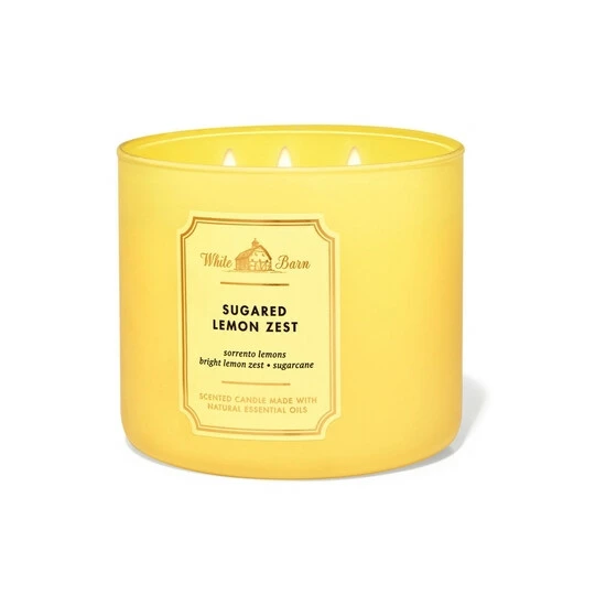 Bath & Body Works Sugared LemonZest Sugared Lemon Zest 3 Wick Scented Candle 411g 4 Bath & Body Works Sugared LemonZest Sugared Lemon Zest 3 Wick Scented Candle 411g - Image 2